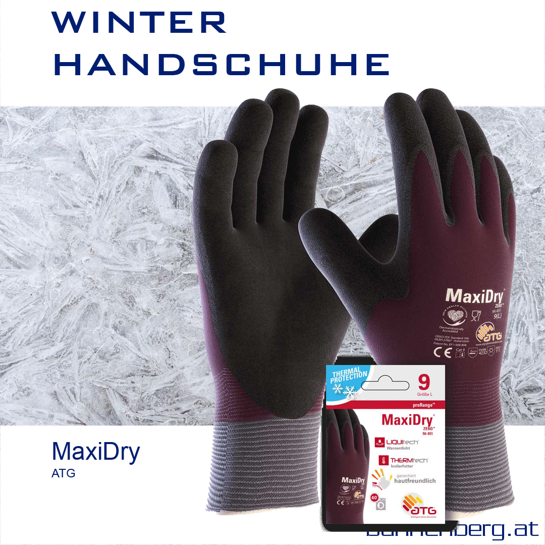 MaxiDry® Zero™ 56-451 HCT | Kälteschutzhandschuh für Öl & Nässe bis −30 °C