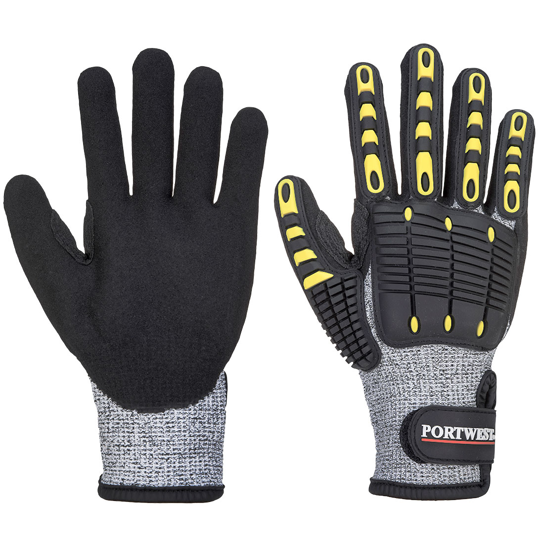A722 Schnittfester Stoßschutz-Handschuh | Level C | TRP Stoßschutz & Nitrilgriff