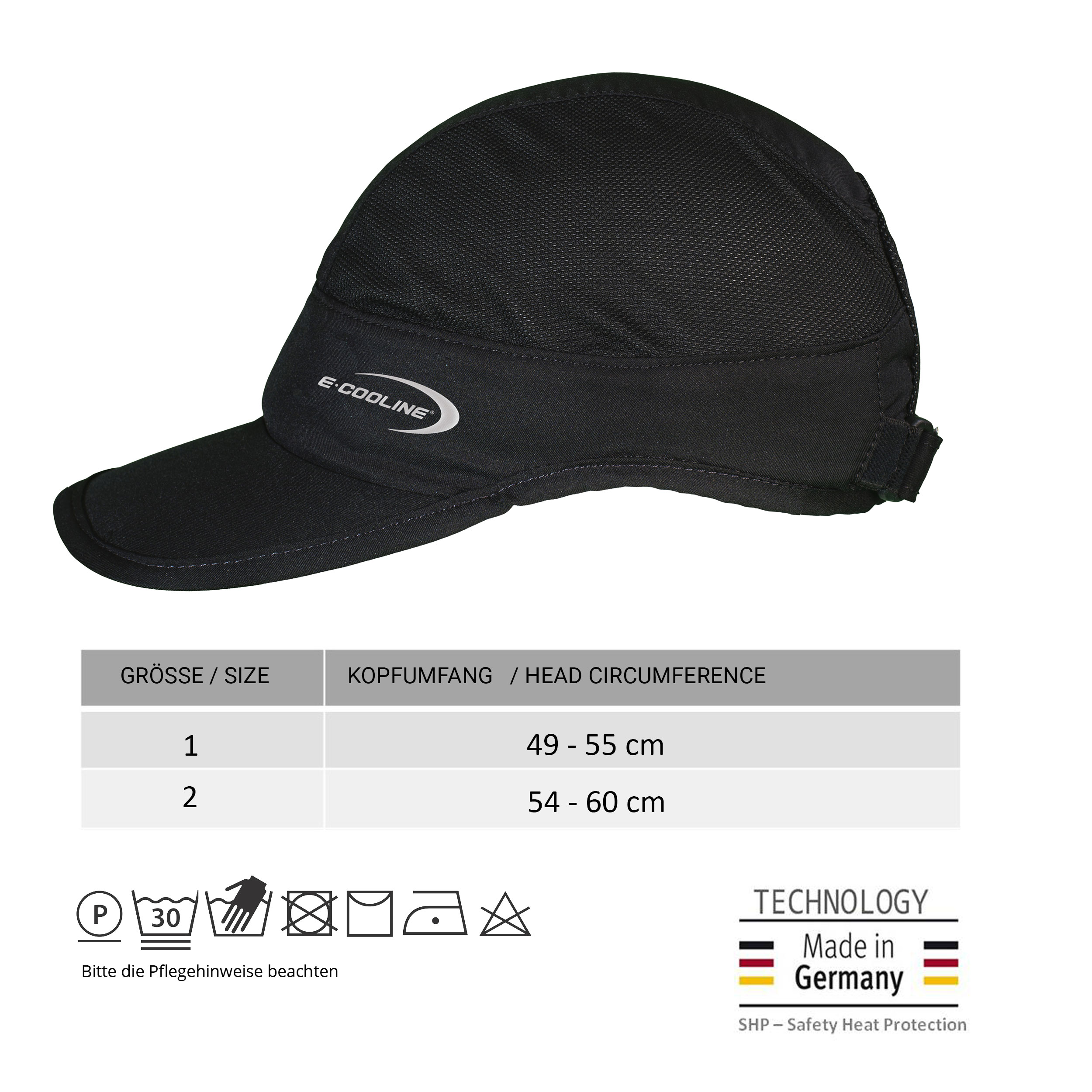 E.COOLINE Powercool SX3 Basecap Light | Kühlendes Basecap für Arbeit, Sport & Freizeit – Bild 4